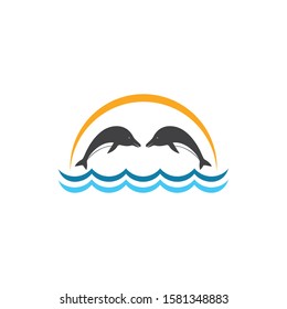 Dolphin logo icon vector template