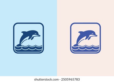 Dolphin logo and dolphin illustration logo design