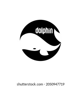 ilustración del logo del delfín vector, logotipo del pez