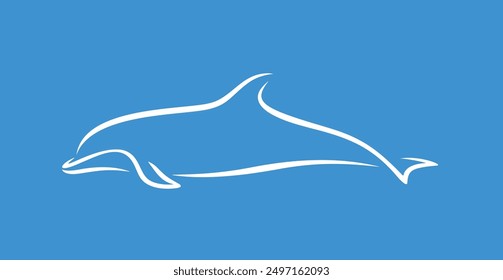 Dolphin logo. Isolated dolphin on white background