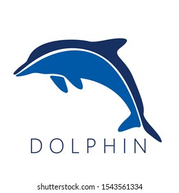 Dolphin logo jumped out of the sea.