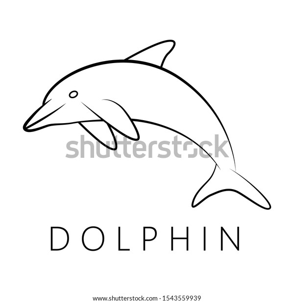 Dolphin logo jumped out of\
the sea.