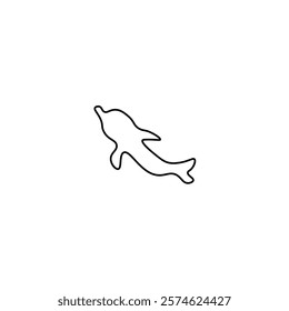 Dolphin Logo Line art Vector EPS