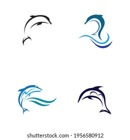 Dolphin Logo set Vector illustration  design template
