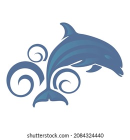 dolphin logo simple clean and elegance