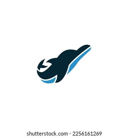 dolphin logo template concept silhouette