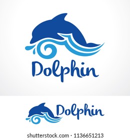 Dolphin Logo Template Design, Symbol, Icon