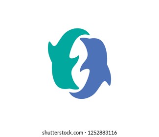 Dolphin Logo Template Design Vector, Emblem, Concept Design, Creative Symbol, Icon