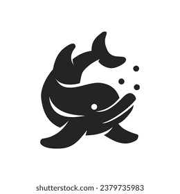 dolphin logo template Isolated. Brand Identity. Icon Abstract Vector graphic