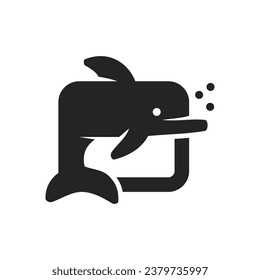 dolphin logo template Isolated. Brand Identity. Icon Abstract Vector graphic