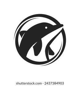 Dolphin Logo template Isolated. Brand Identity. Icon Abstract Vector graphic