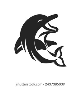 Dolphin Logo template Isolated. Brand Identity. Icon Abstract Vector graphic