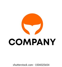 dolphin logo template. simple shape and color. vector