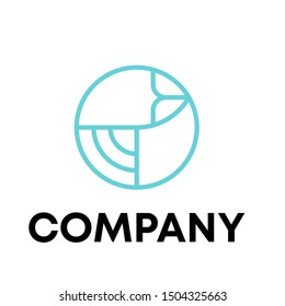 dolphin logo template. simple shape and color. vector