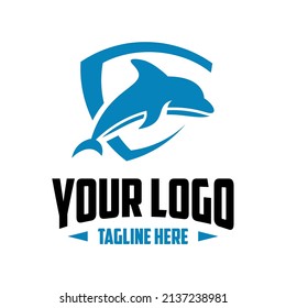 Dolphin logo template. Dolphin vector