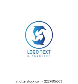 Dolphin Logo Template Vector. Dolphin logo design concept