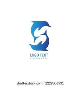 Dolphin Logo Template Vector. Dolphin logo design concept