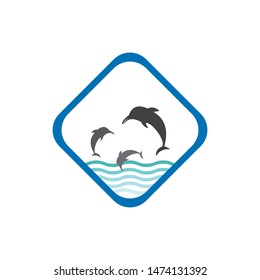 Dolphin logo template vector icon design