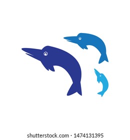Dolphin logo template vector icon design