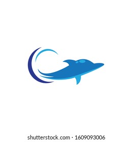 Dolphin logo template vector icon illustration design