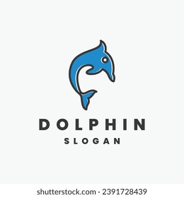 dolphin logo template vector illustration