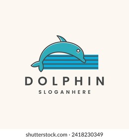 dolphin logo template vector illustration