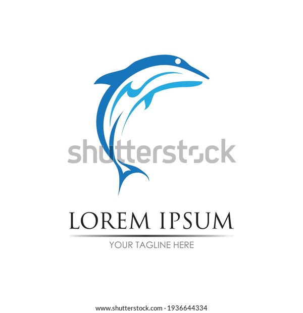 Dolphin Logo Template Vector Dolphin Jumping Stock Vector (Royalty Free ...