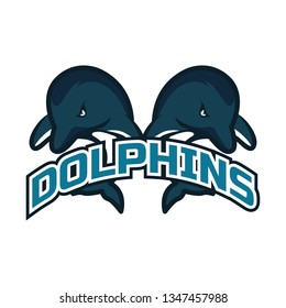 Dolphin Logo Text Space Your Slogan Stock Vector (Royalty Free ...