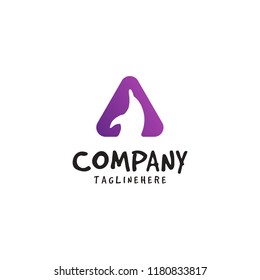 dolphin logo with triangle shapes