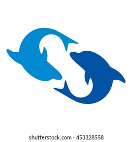 Dolphin Logo Vector.