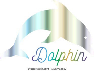 vector del logotipo del delfín. diseño de logotipo colorido