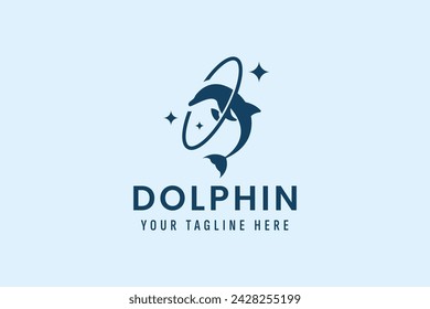 dolphin logo vector icon illustration