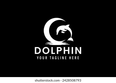 dolphin logo vector icon illustration