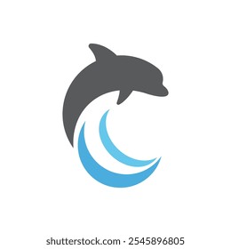 Dolphin Logo Vector Icon Template Illustration