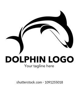 Dolphin logo. Vector illustration.
