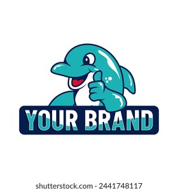 Vector de logotipo de delfín | Mascota | Ilustración