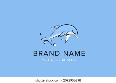 Dolphin logo vector Premium templet