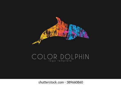 Dolphin logo. Water logo. Creative logo design. Sea logo. 