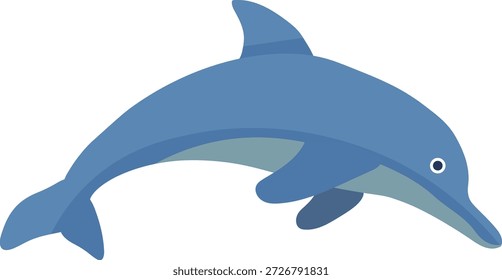 Ilustração do vetor marinho vida golfinho oceano