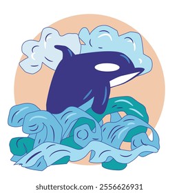 Dolphin Marine Life Vector Illustration