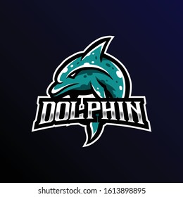 dolphin mascot logo. dolphin esport gaming.