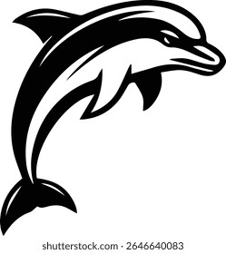 Dolphin Middle High School Sports Team Mascot design isolated on white background eps