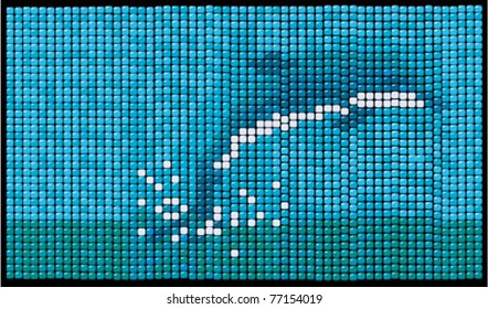 Dolphin mosaic background