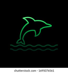 Dolphin nolan icon. Simple thin line, outline vector of Summer icons for ui and ux, website or mobile application