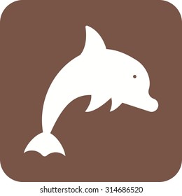 Dolphin, ocean, beautiful icon vector image. Can also be used for Animals and Insects. Suitable for mobile apps, web apps and print media.