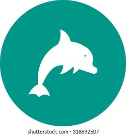 Dolphin, ocean, beautiful icon vector image. Can also be used for Animals and Insects. Suitable for mobile apps, web apps and print media.