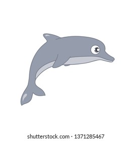 Dolphin ocean cartoon animal vector