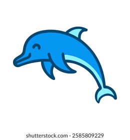 Dolphin for ocean wildlife and playful marine mammals