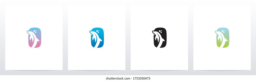 Dolphin On Letter Logo Design O