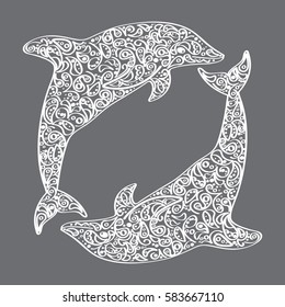 Dolphin with ornament